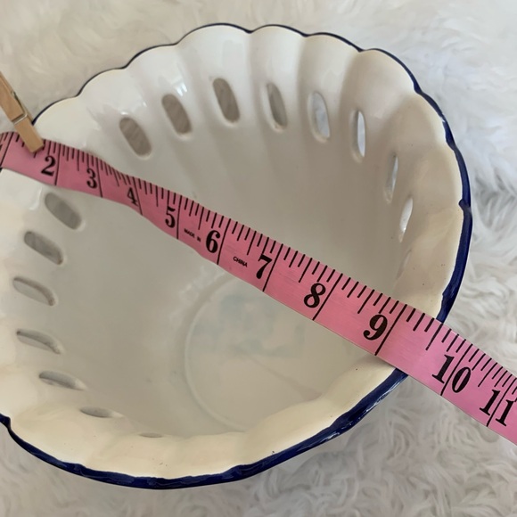 VESTAL Vintage Hand floral painted Alcobach Portugal ceramic planter pot… - Picture 10 of 12